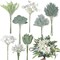 Artificial Greenery Stems Box Set(Pack of 85pcs) with 8 Kinds of Faux Plants and Fake Flowers